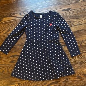 GAP Navy and White Polka Dot Kids Dress